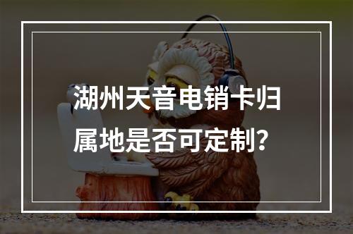 湖州天音电销卡归属地是否可定制？