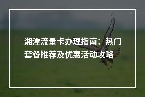湘潭流量卡办理指南：热门套餐推荐及优惠活动攻略