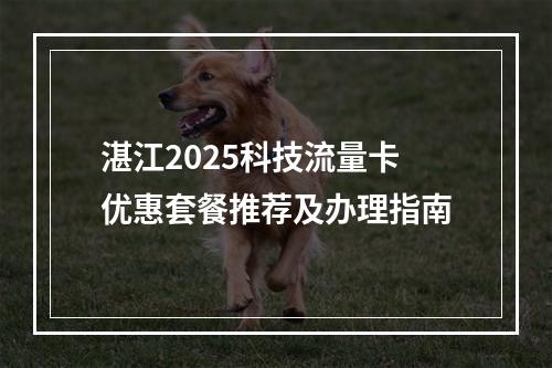 湛江2025科技流量卡优惠套餐推荐及办理指南