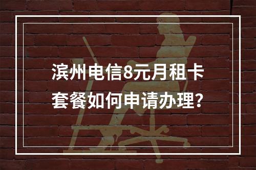 滨州电信8元月租卡套餐如何申请办理？