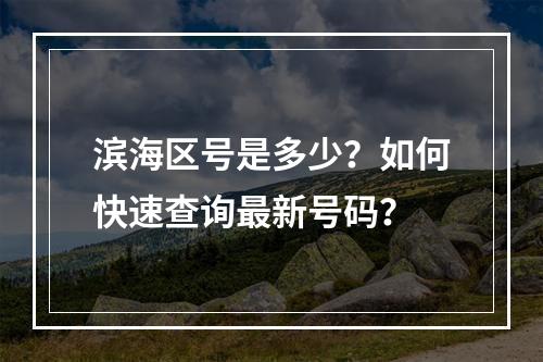 滨海区号是多少？如何快速查询最新号码？
