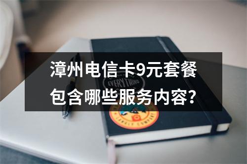 漳州电信卡9元套餐包含哪些服务内容？