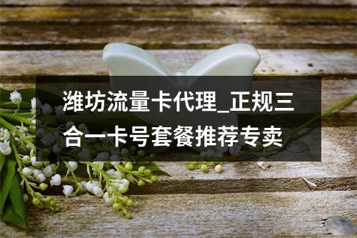 潍坊流量卡代理_正规三合一卡号套餐推荐专卖