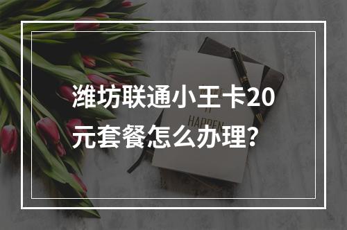 潍坊联通小王卡20元套餐怎么办理？