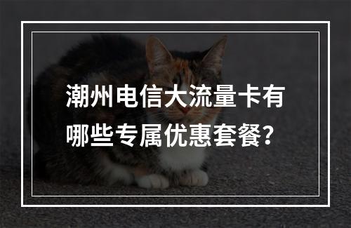 潮州电信大流量卡有哪些专属优惠套餐？