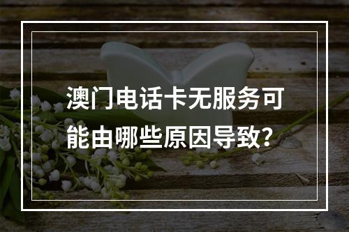 澳门电话卡无服务可能由哪些原因导致？