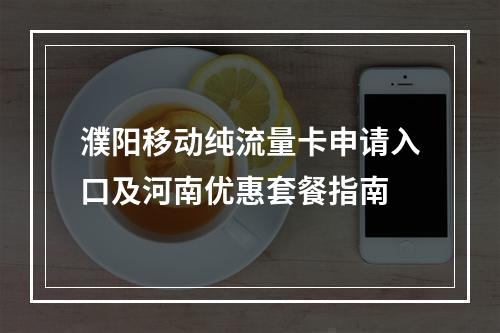 濮阳移动纯流量卡申请入口及河南优惠套餐指南