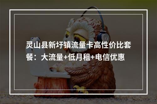灵山县新圩镇流量卡高性价比套餐：大流量+低月租+电信优惠