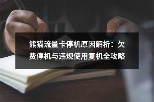 熊猫流量卡停机原因解析：欠费停机与违规使用复机全攻略