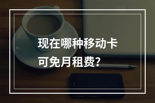现在哪种移动卡可免月租费？