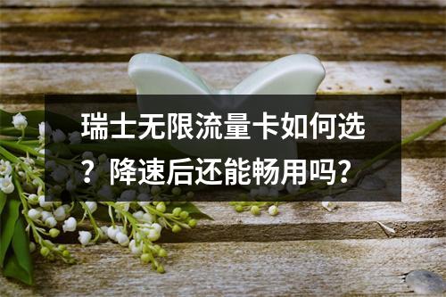 瑞士无限流量卡如何选？降速后还能畅用吗？
