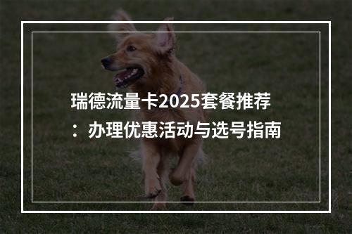 瑞德流量卡2025套餐推荐：办理优惠活动与选号指南