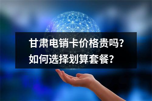 甘肃电销卡价格贵吗？如何选择划算套餐？