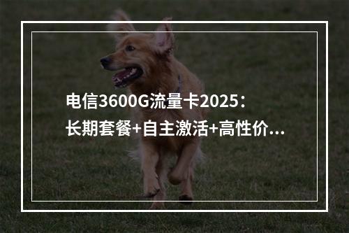 电信3600G流量卡2025：长期套餐+自主激活+高性价比首选