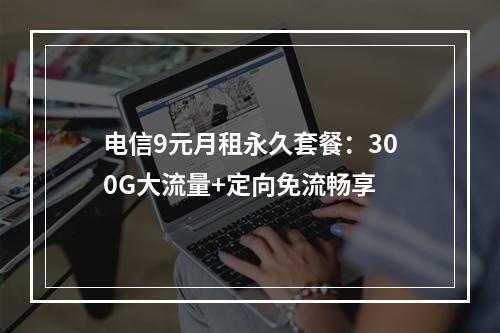 电信9元月租永久套餐：300G大流量+定向免流畅享