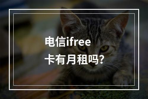 电信ifree卡有月租吗？