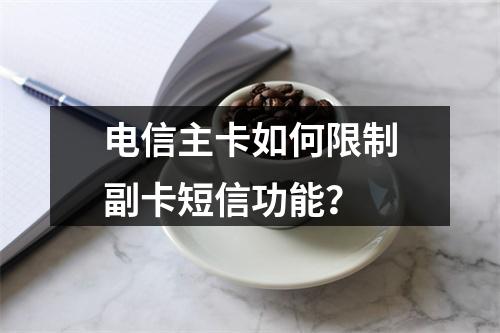 电信主卡如何限制副卡短信功能？