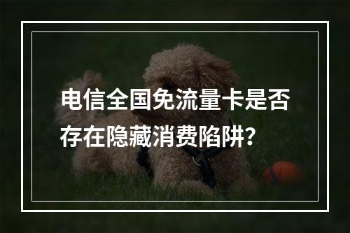 电信全国免流量卡是否存在隐藏消费陷阱？