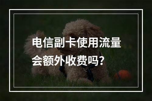 电信副卡使用流量会额外收费吗？