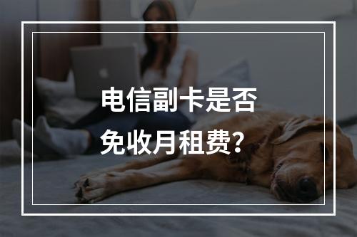 电信副卡是否免收月租费？