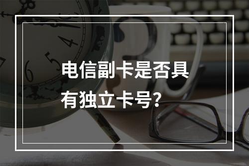 电信副卡是否具有独立卡号？