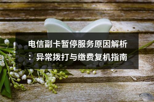 电信副卡暂停服务原因解析：异常拨打与缴费复机指南