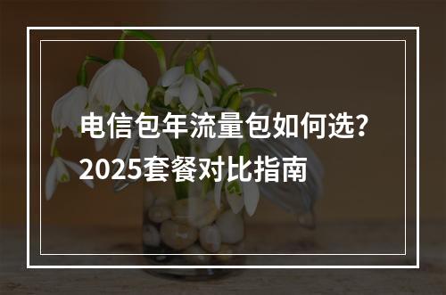 电信包年流量包如何选？2025套餐对比指南