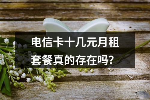 电信卡十几元月租套餐真的存在吗？