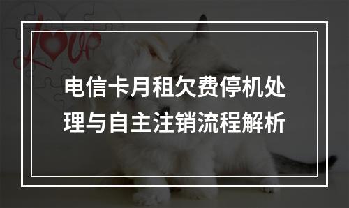 电信卡月租欠费停机处理与自主注销流程解析