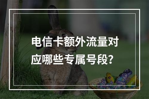 电信卡额外流量对应哪些专属号段？