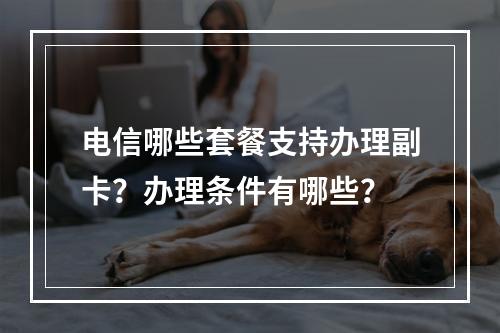 电信哪些套餐支持办理副卡？办理条件有哪些？