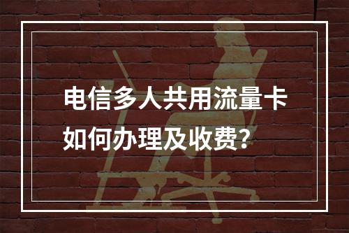 电信多人共用流量卡如何办理及收费？
