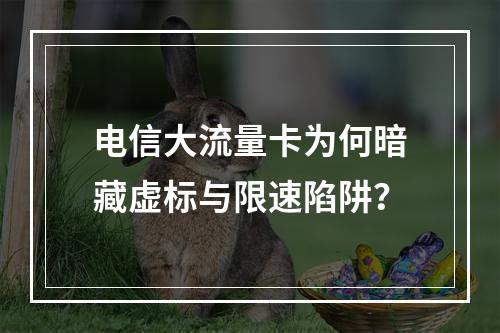 电信大流量卡为何暗藏虚标与限速陷阱？
