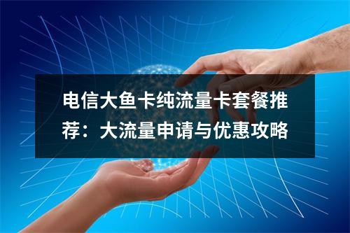 电信大鱼卡纯流量卡套餐推荐：大流量申请与优惠攻略
