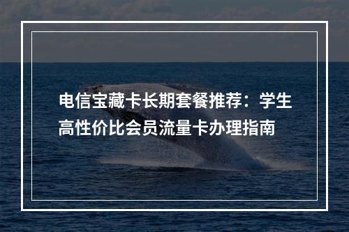 电信宝藏卡长期套餐推荐：学生高性价比会员流量卡办理指南