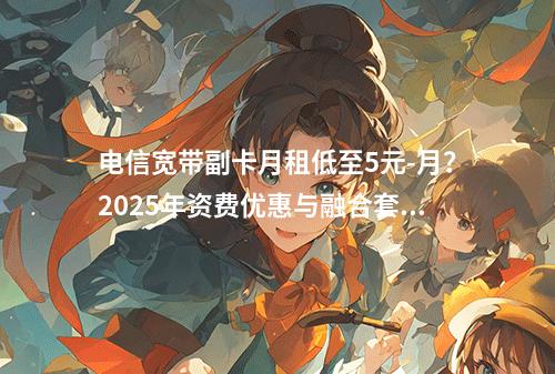 电信宽带副卡月租低至5元-月？2025年资费优惠与融合套餐解析