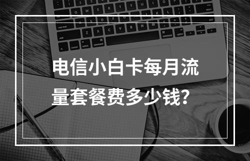 电信小白卡每月流量套餐费多少钱？