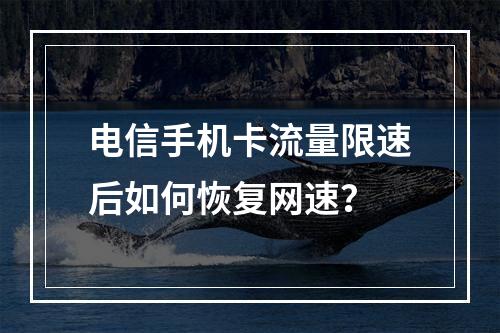 电信手机卡流量限速后如何恢复网速？