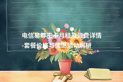 电信易尊王卡月租及资费详情-套餐价格与优惠活动解析