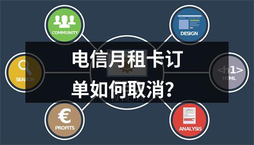 电信月租卡订单如何取消？