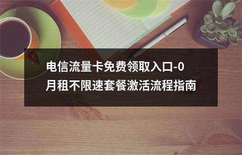 电信流量卡免费领取入口-0月租不限速套餐激活流程指南