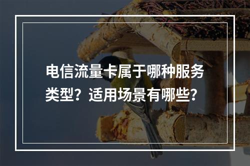 电信流量卡属于哪种服务类型？适用场景有哪些？