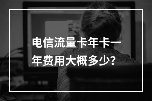 电信流量卡年卡一年费用大概多少？