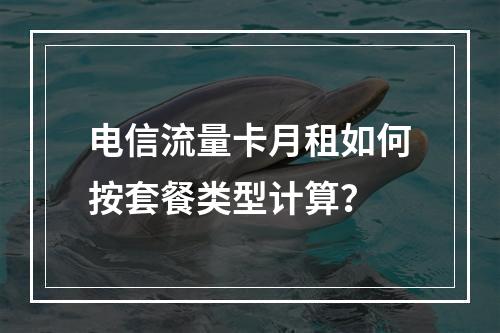 电信流量卡月租如何按套餐类型计算？