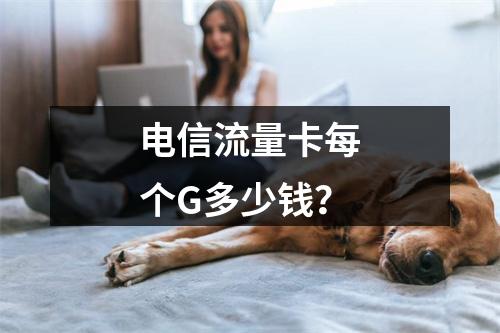 电信流量卡每个G多少钱？
