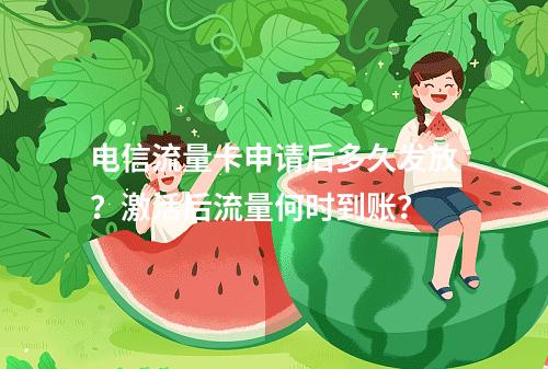 电信流量卡申请后多久发放？激活后流量何时到账？