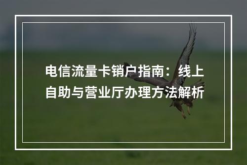 电信流量卡销户指南：线上自助与营业厅办理方法解析