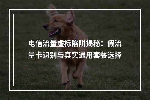 电信流量虚标陷阱揭秘：假流量卡识别与真实通用套餐选择