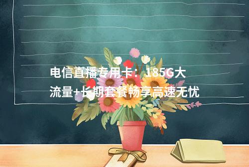 电信直播专用卡：185G大流量+长期套餐畅享高速无忧