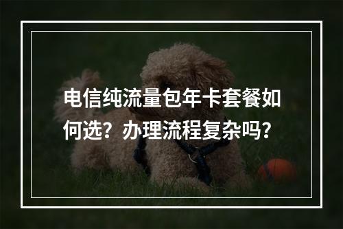 电信纯流量包年卡套餐如何选？办理流程复杂吗？